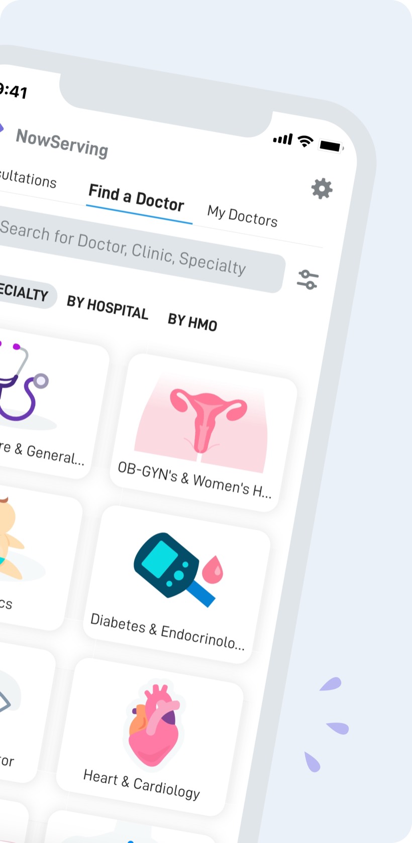Find a doctor by specialty, hospital, or HMO